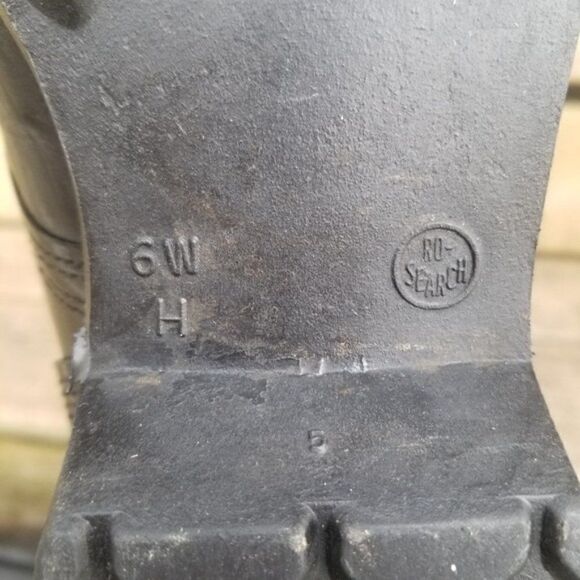 Vintage 70s Vietnam Grunge Punk Black Leather Military Issue Combat Moto Boots 6 - Picture 10 of 12